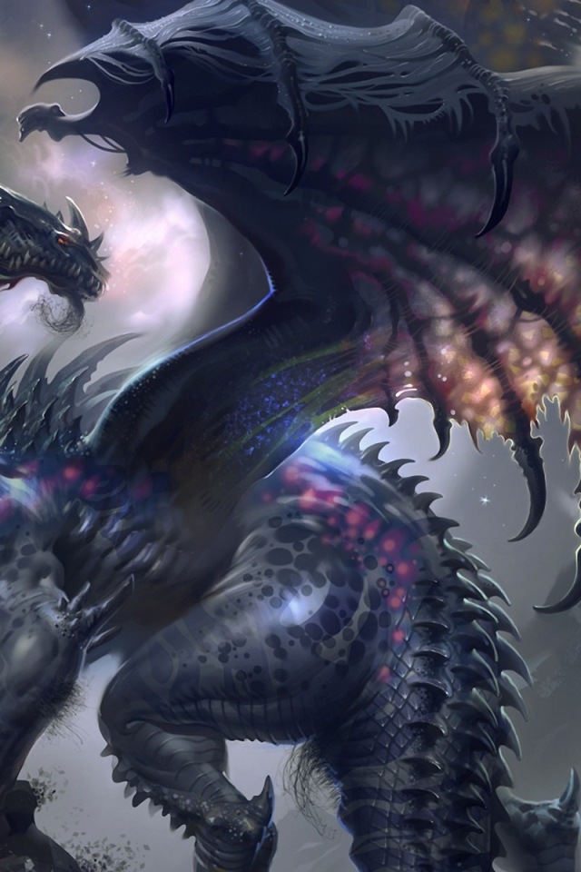 Крылатый дракон на четырех лапах