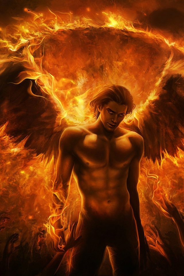 Крылатый огненный демон