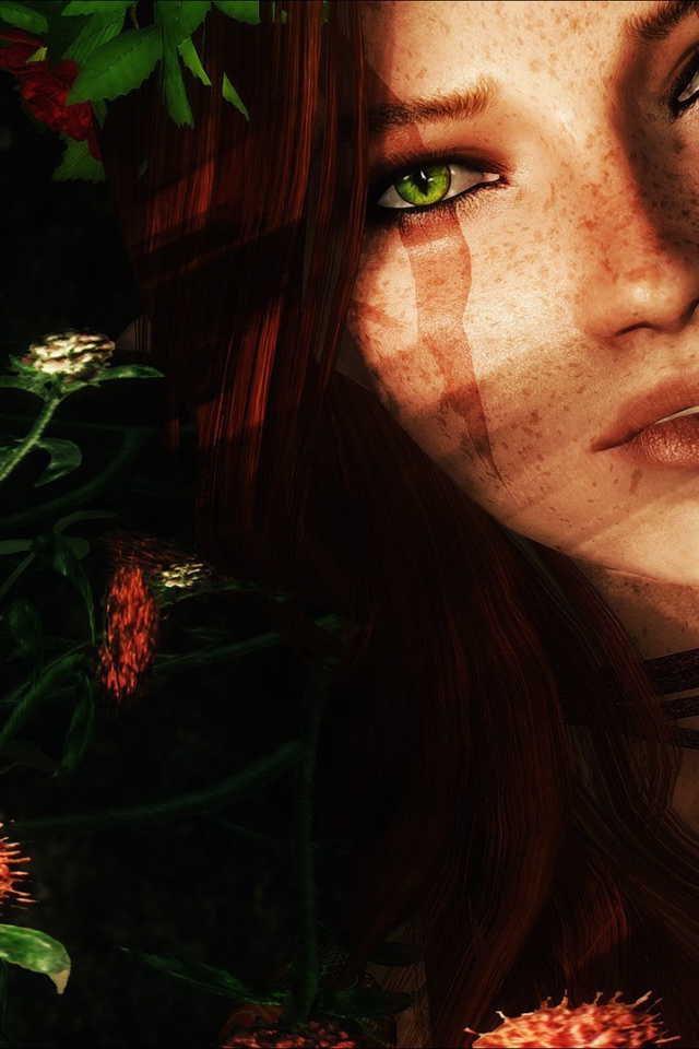 Колдунья с магическим кулоном на шее