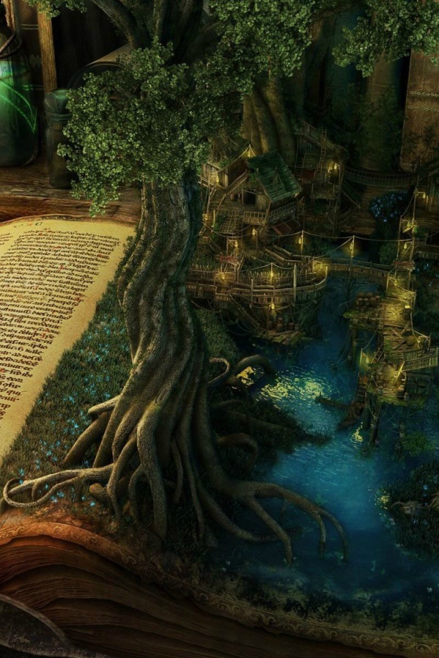 Мир фэнтези в старой книге