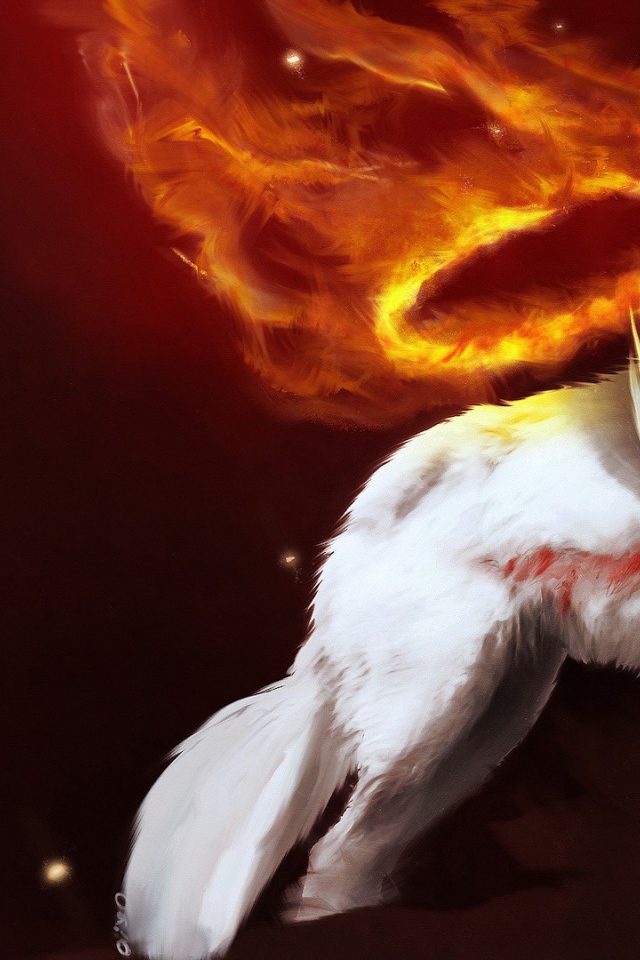 Раненый белый волк