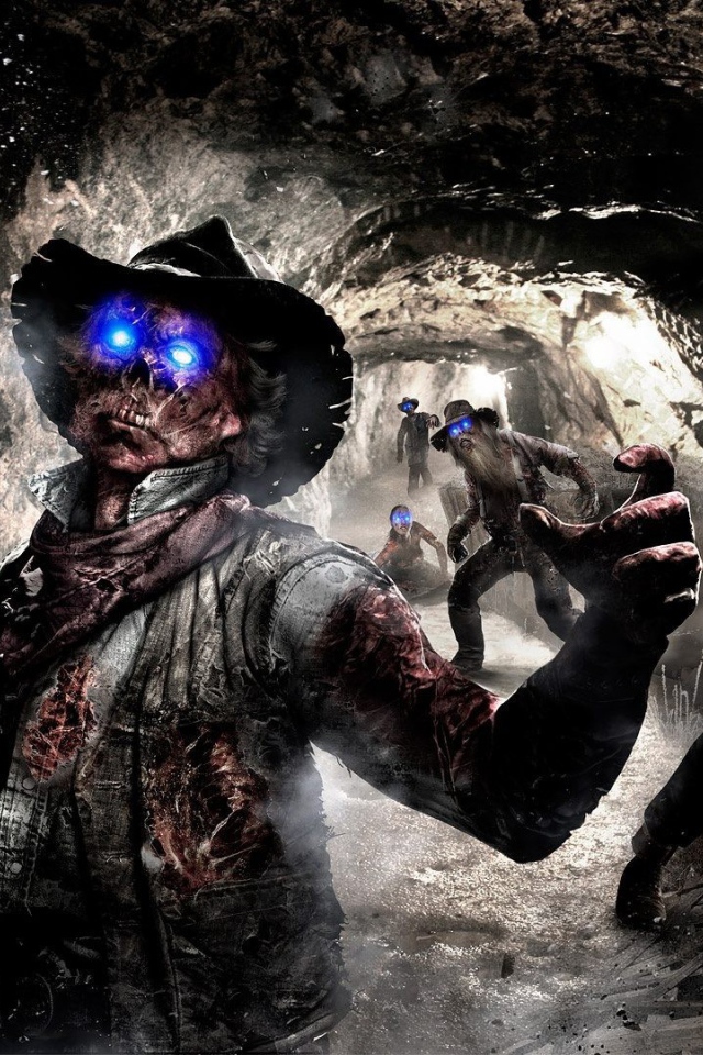 Зомби с горящими синими глазами