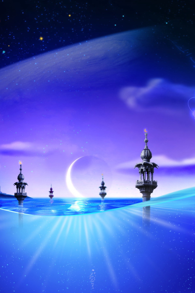 Колонны на дне океана