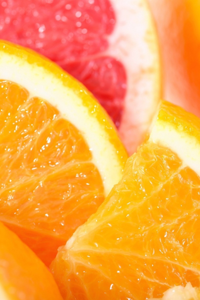 Ломтики апельсина и грейпфрута