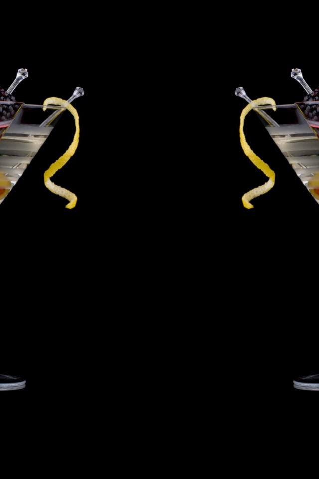 Слабоалкогольные коктейли, черный фон