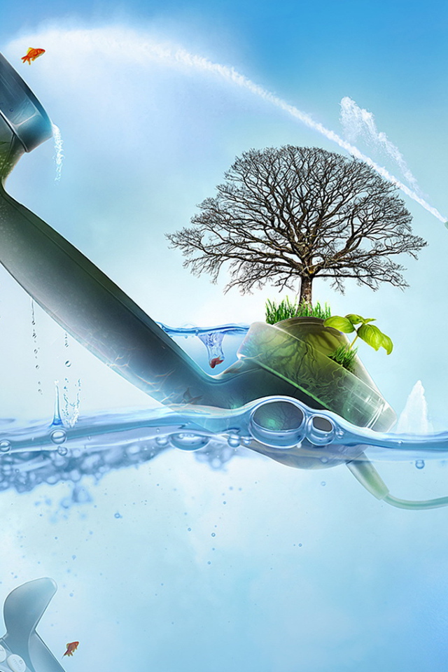 Дерево в телефонной трубке