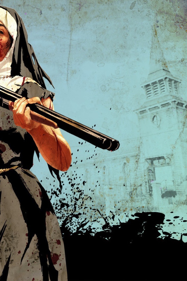 Монахиня с ружьем в игре Red Dead Redemption