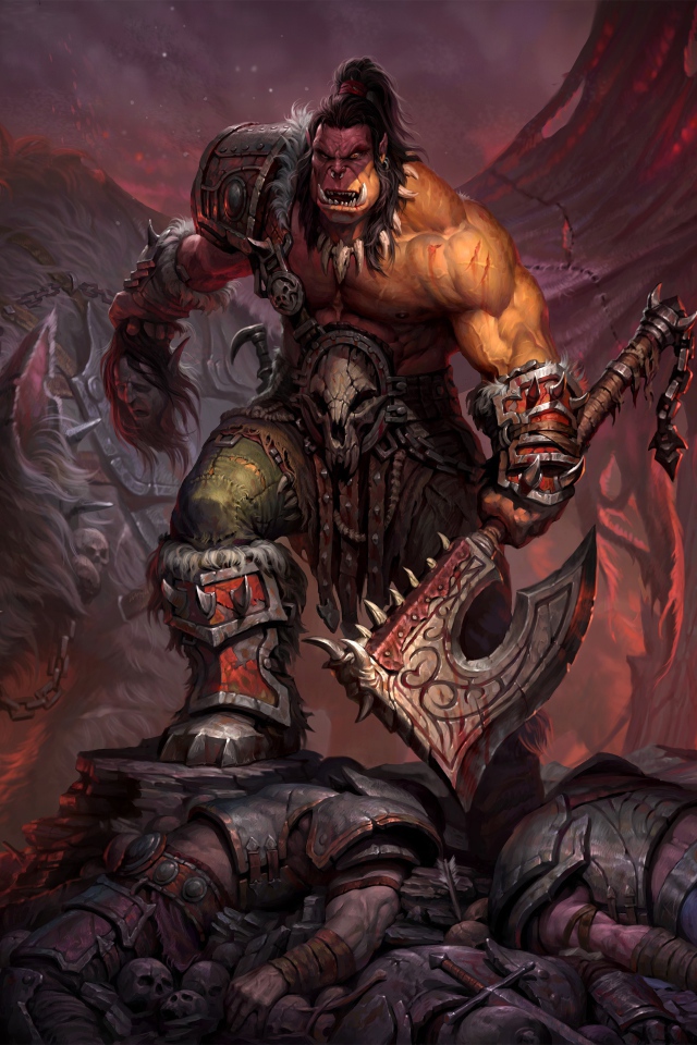 Воин с топором в игре World of Warcraft Warlords of Draenor