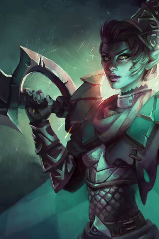 Женщина солдат с большим мечом, игра Dota 2