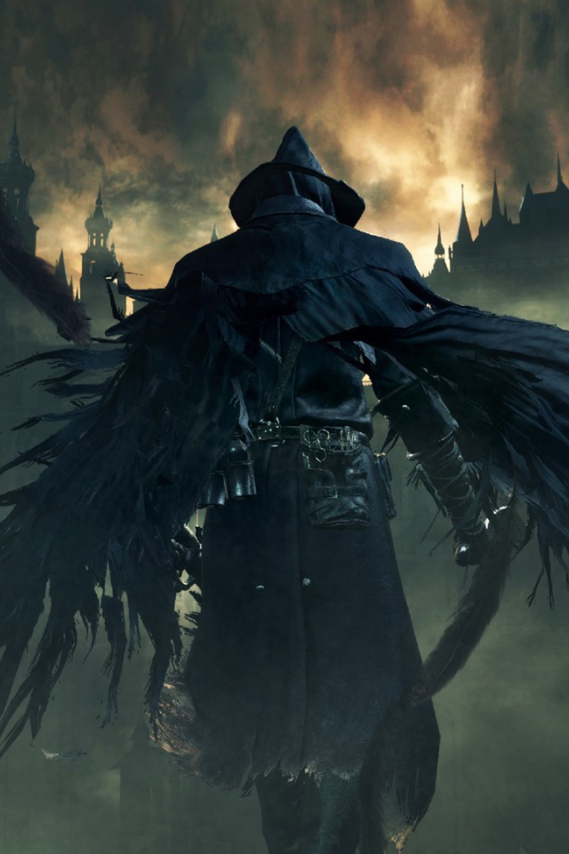 Черные крылья персонажа игры Bloodborne