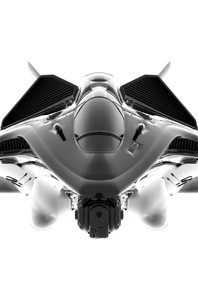 Черный истребитель в игре Star Citizen