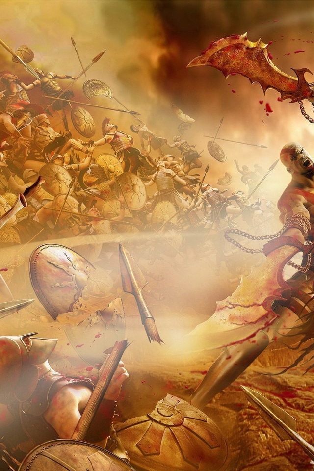 Кровавое сражение в игре God of War