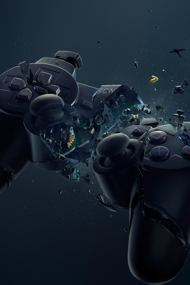 Разбитый пульт геймера