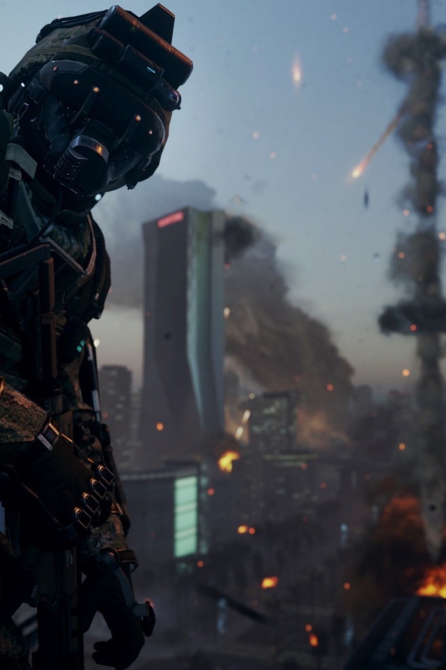 Горящий город в игре Call of Duty Modern Warfare 3