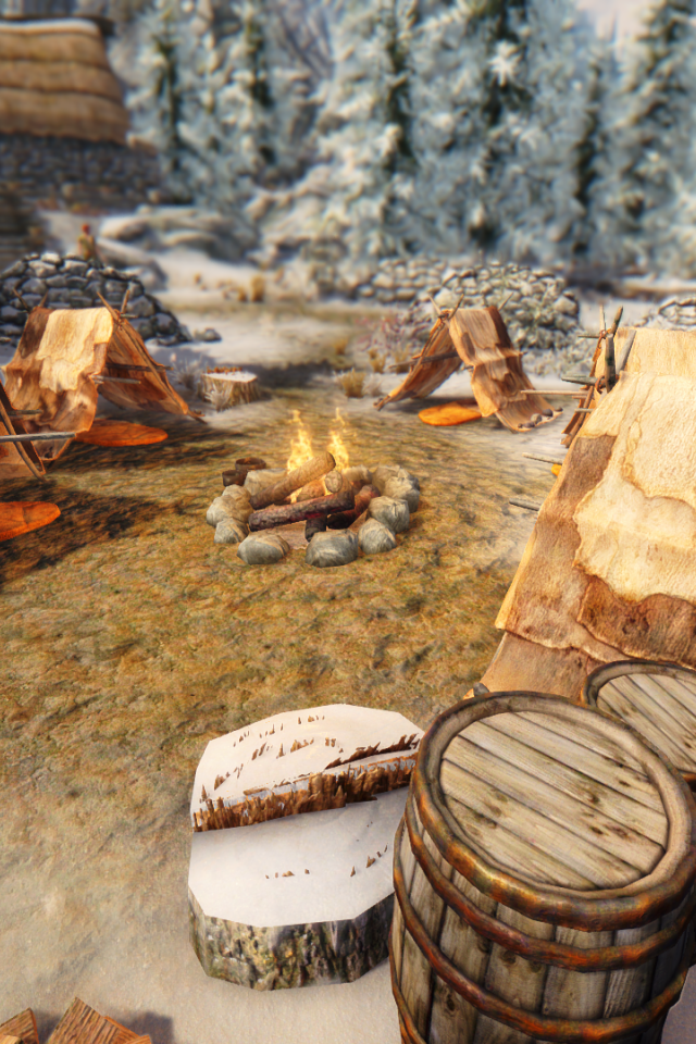 Лагерь воинов в игре The Elder Scrolls V Skyrim