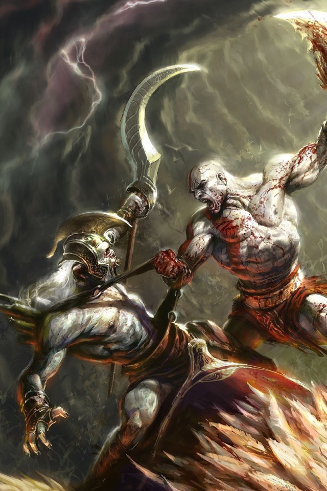 Бой в игре God of War