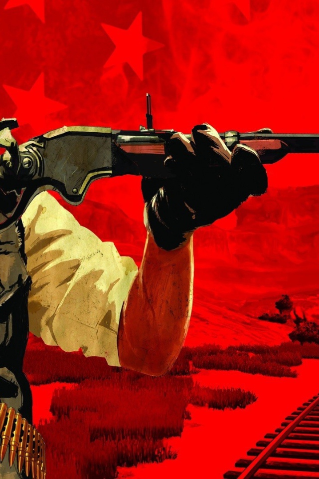 Ковбой с ружьем в игре Red Dead Redemption