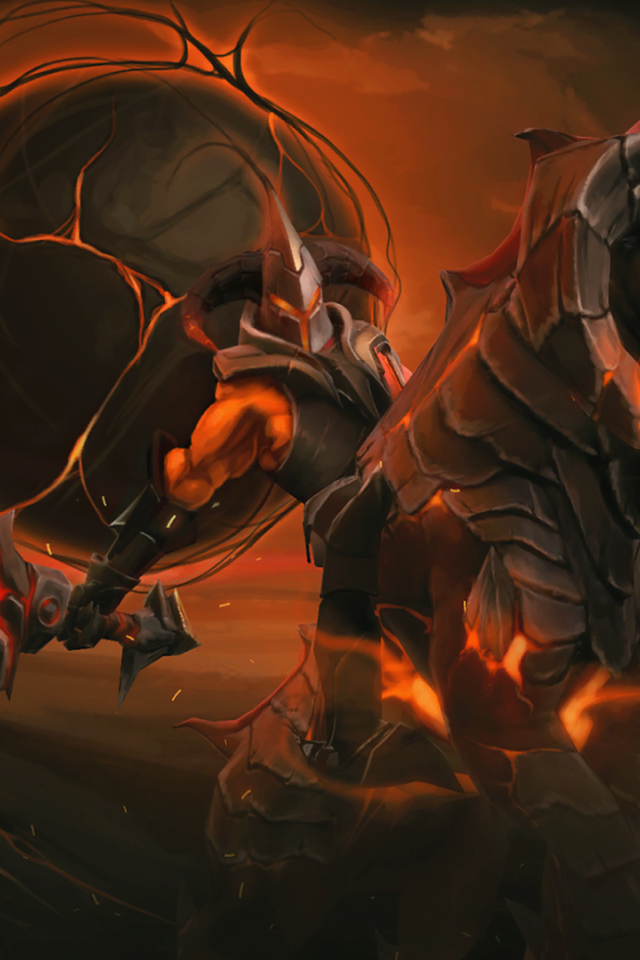 Демон на огненном звере в игре Dota 2