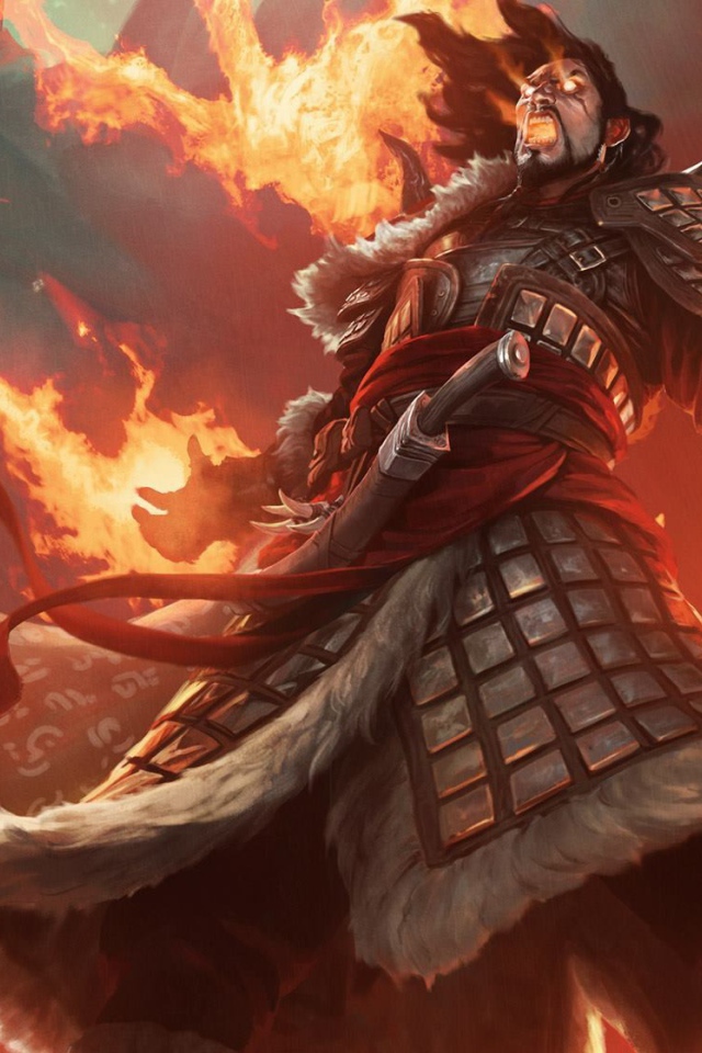 Огненный персонаж игры Magic The Gathering