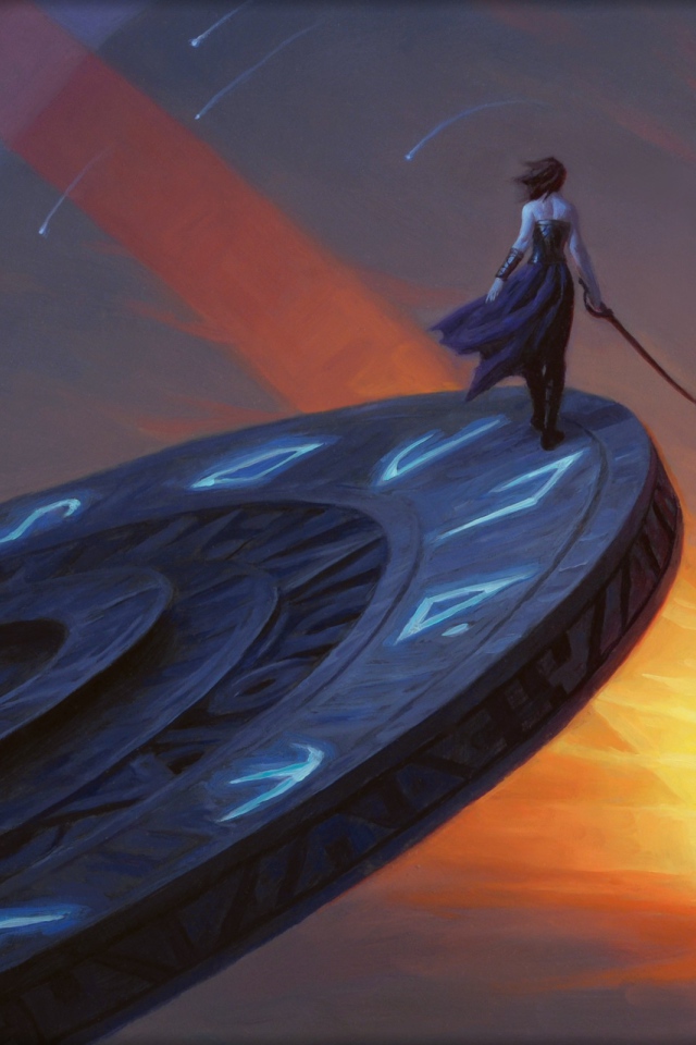 Девушка на каменном кольце в игре Magic the Gathering