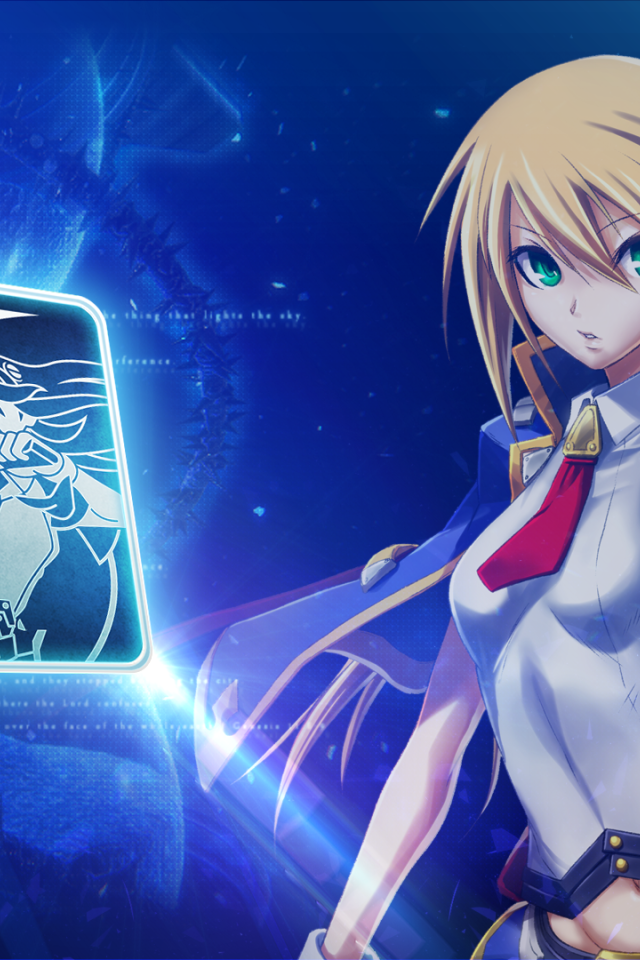 Зеленоглазая Ноэль Вермилион в игре Blazblue