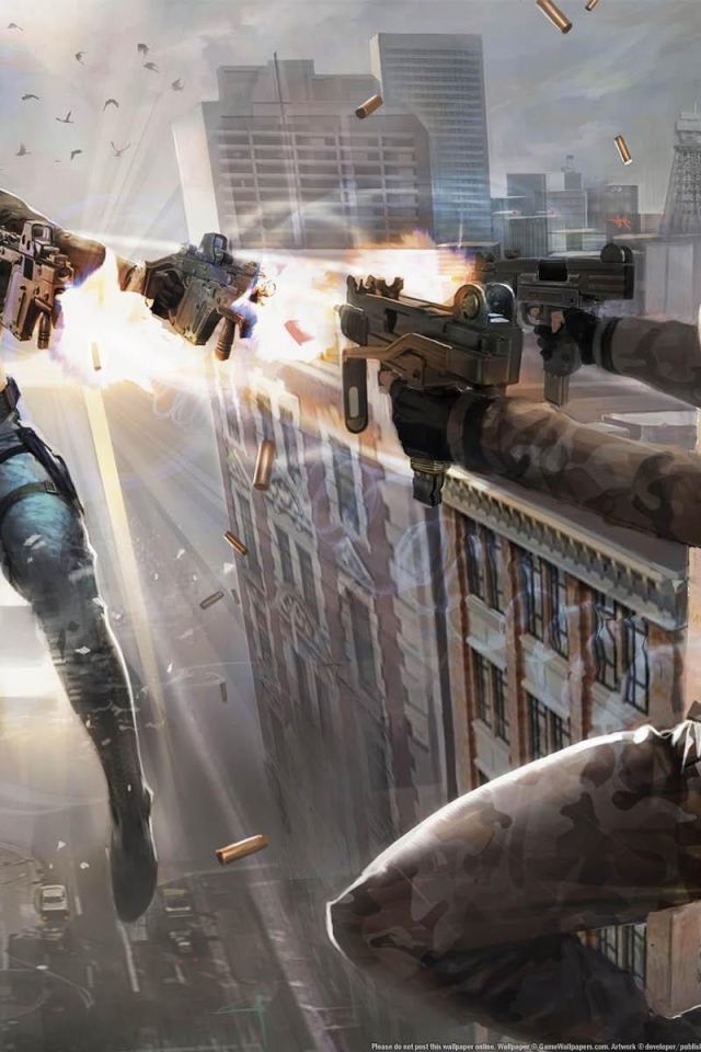 Герои игры сражаются в воздухе