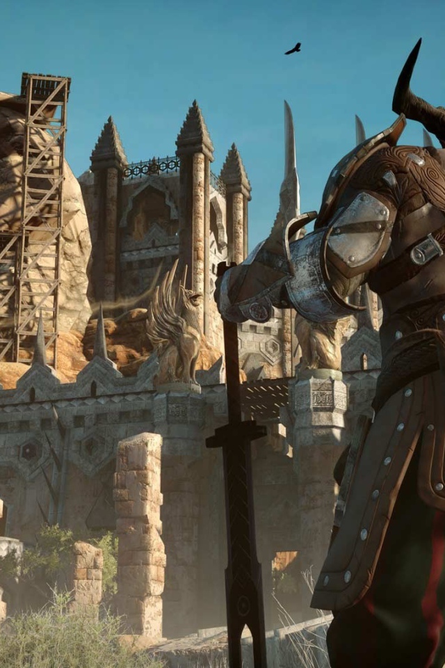 Рогатый персонаж игры Dragon Age Inquisition