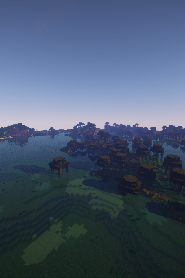 Острова посреди воды в игре Minecraft