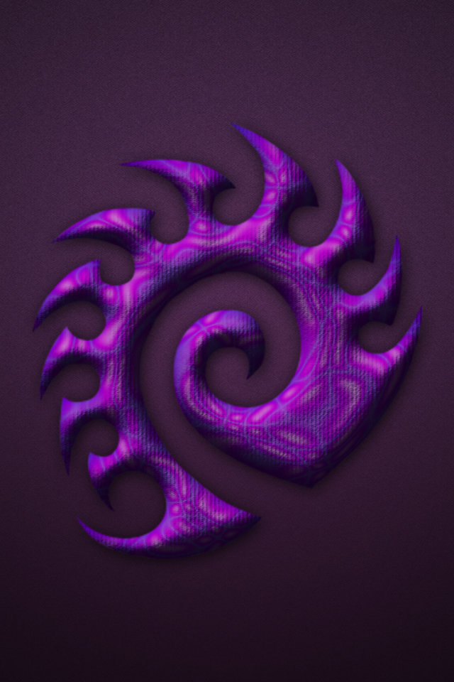 Сиреневый логотип Зерг из игры Starcraft II