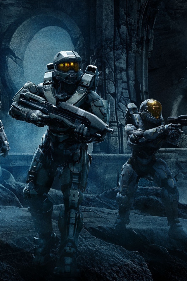 Мастер Чиф ведет команду в бой, игра Halo