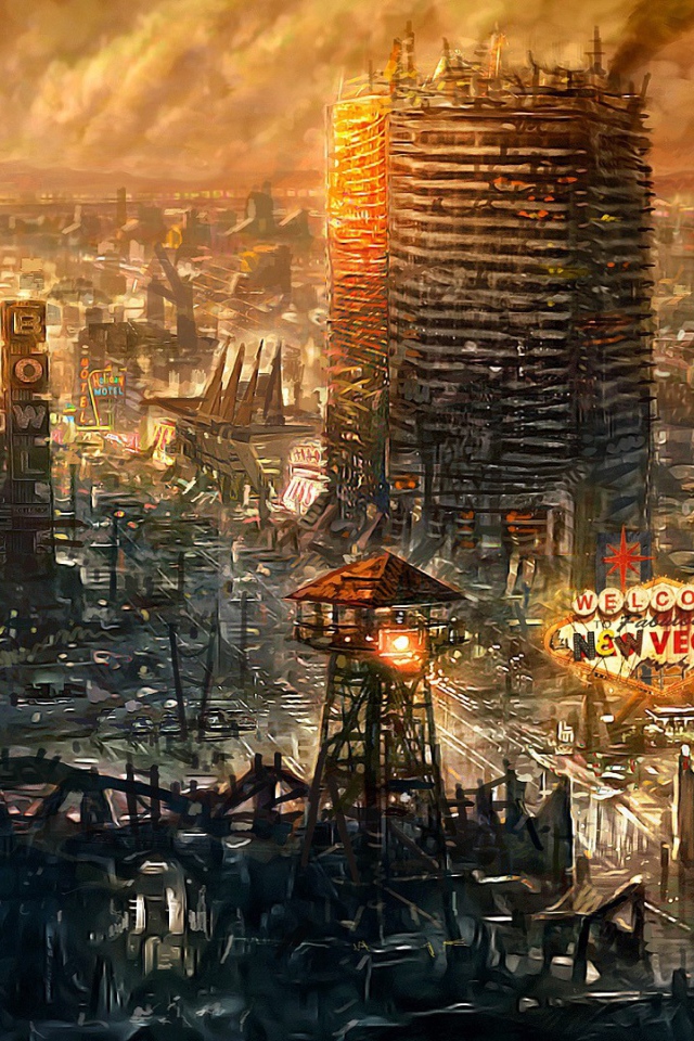 Панорама города в игре Fallout New Vegas