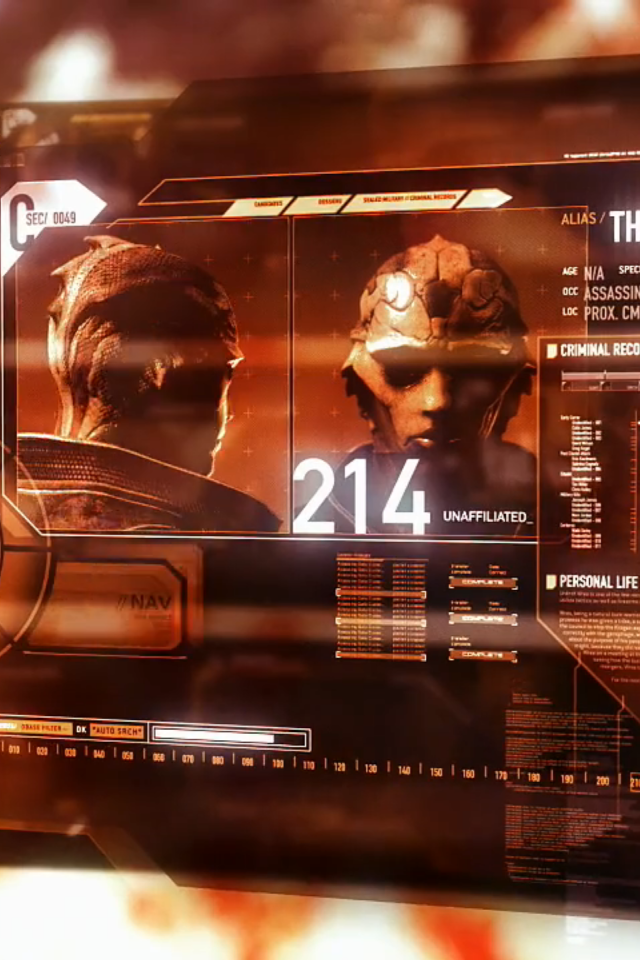 Профиль персонажа игры Mass Effect 2