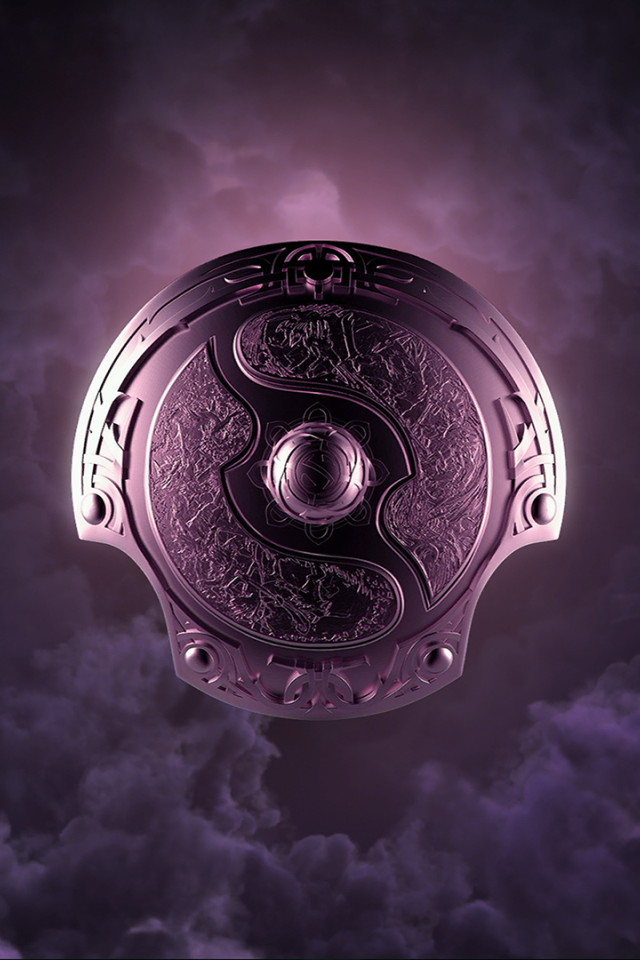 Фиолетовый щит на экране загрузки игры Dota 2