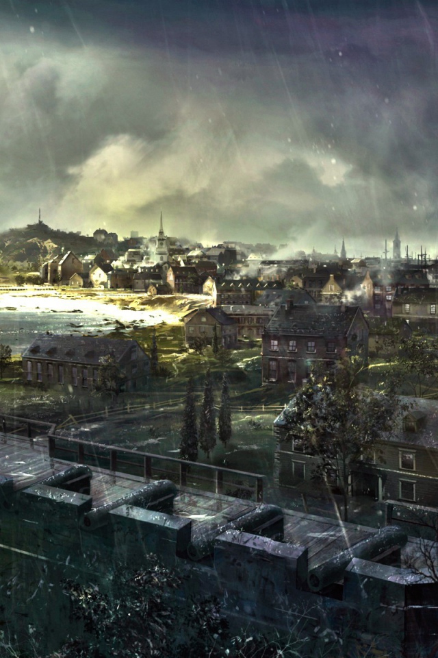 Дождь над городом в игре Assassin's Creed 3