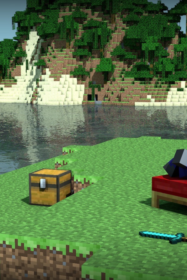 Берег моря в игре Minecraft