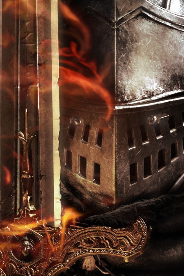 Призрачный меч в руке воина, игра Dark Souls