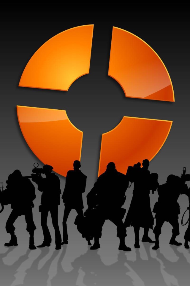 Силуэты персонажей игры Team Fortress 2
