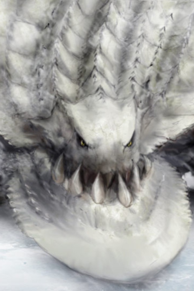 Снежный Уканлос из игры Monster Hunter