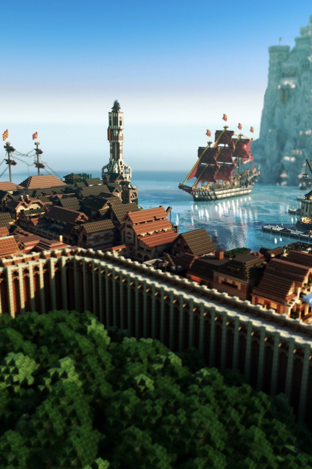 Древний порт в игре Minecraft