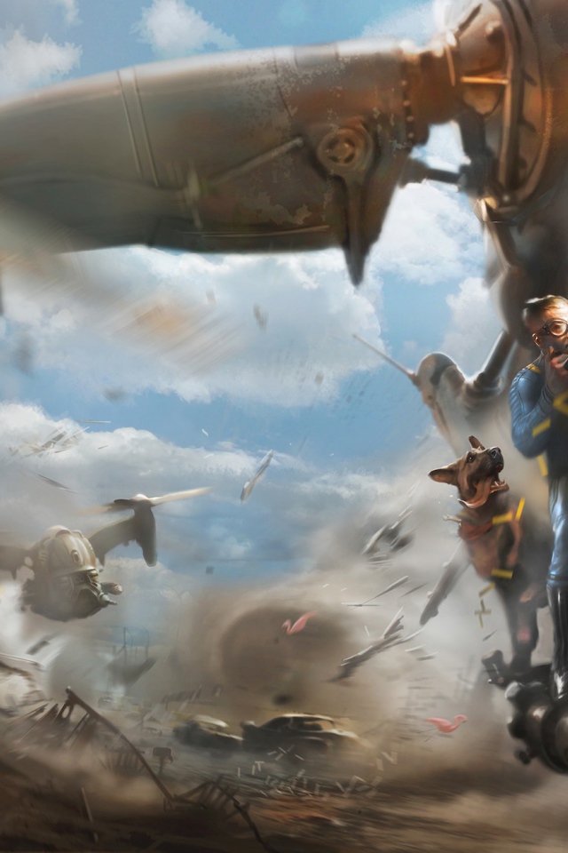 Сражение в воздухе, игра Fallout 4