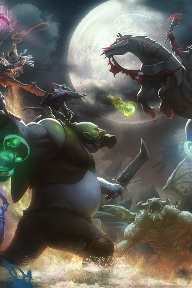 Сражение магических созданий, игра Dota 2