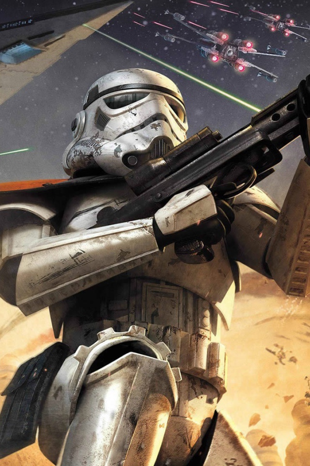 Сражение на далекой планете в игре Star Wars Battlefront