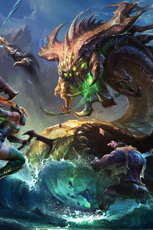 Сражение с драконом в игре League of Legends