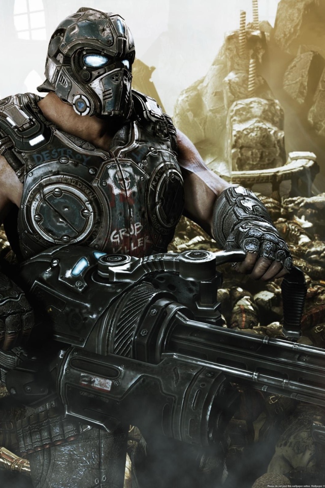 Сражение с врагами в игре Gears of War 3