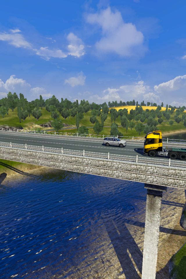 Мост над рекой в игре Euro Truck Simulator 2