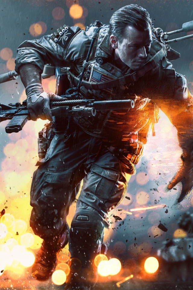 Персонаж игры Battlefield 4 со снайперской винтовкой