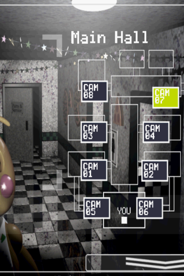 Интерфейс игры Five Nights at Freddy's