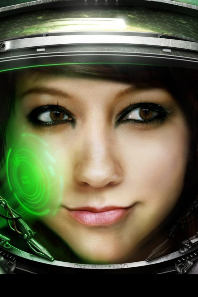 Девушка в скафандре, игра Starcraft II