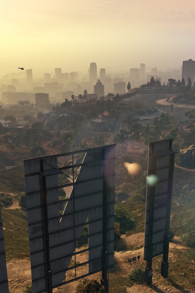 Буквы на холме над городом, игра Grand Theft Auto V