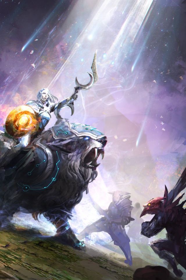 Луна идет в атаку в игре Dota 2